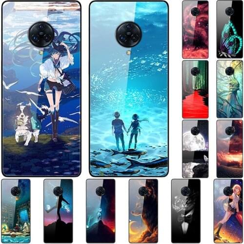 Case For VIVO NEX 3 Back Phone Cover Black TPU Silicone Bumper With Tempered Glass