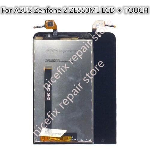 Black For Asus Zenfone 2 ZE550ML Z008 Z008D Z008DB Z008D LCD Display Digitizer Panel Monitor Assembly
