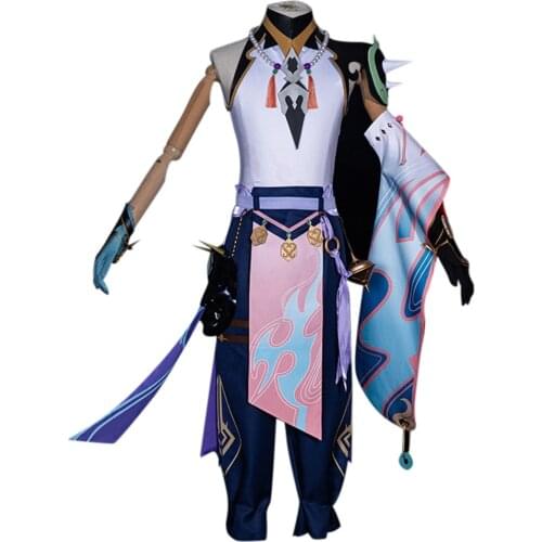 Genshin Impact Xiao Cosplay Wig Heat Resistant Synthetic Hair Carnival Halloween Party Props