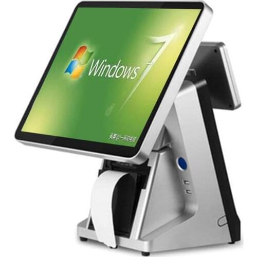 J1900 Commercial POS System for restaurants 15'' capacitive touch screen Cash Register with VFD built-in printer