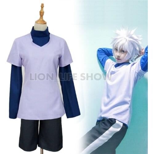 Hunter x Hunter Killua Zoldyck Cosplay Costume Custom Made Cosplay suit Killua Zoldyck uniform Wig