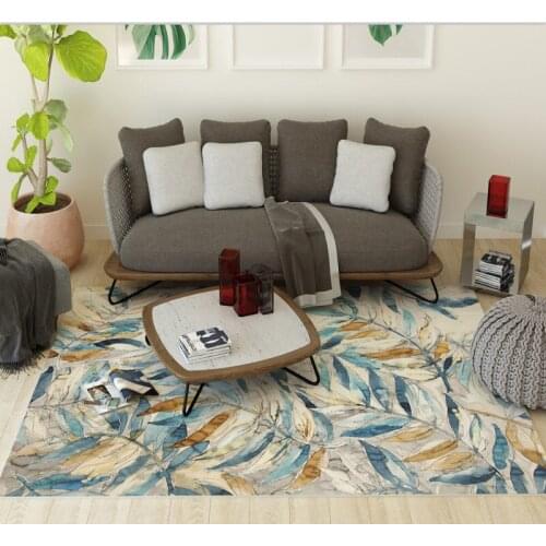 Colorful Art Leaf Pattern Bathroom Carpet Floor Big Size Rug Decoration Non-slip Sofa Carpet Bath Mat Bedroom Rug Bath Pads 2*3m