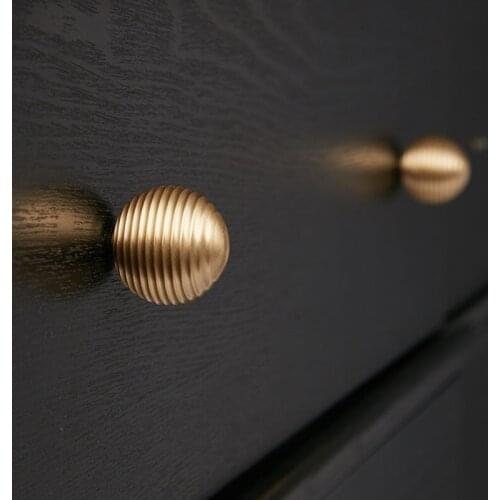 Brass Textured Ball Handle Cabinet Knobs Drawer Pull Knob Wardrobe Handles Dresser Handle Nordic Furniture Door Accessory