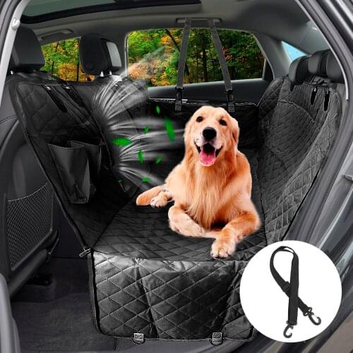 LEEPEE Dog Car Seat Cover Car Rear Back Seat Mat View Frontside Mesh Pet Carrier Tool Zipper Hammock Cushion Pet Protector