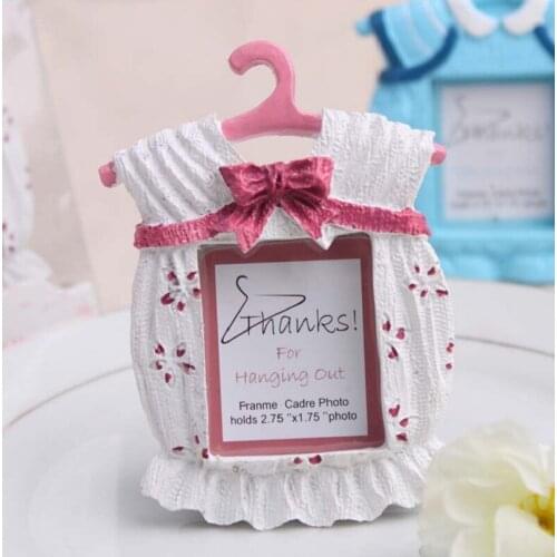 10pcs Blue/Pink Lovely Clothes Mini Photo Frame For Wedding Baby Shower Party Christmas Birthday Favor Gift Souvenir