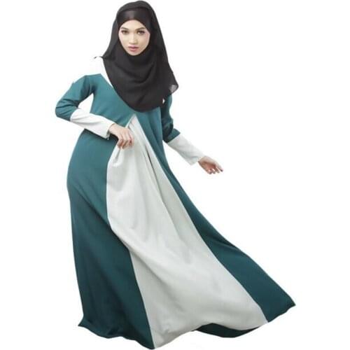 Muslim women dress summer spring autumn long chiffon dress female long sleeve montage