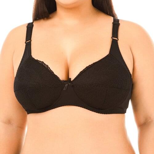 New Lace Perspective Bra Women Sexy Lingerie Underwire Embroidery Floral Bralette Plus Size 85E 90E 95E 100E 105E 110E Brassiere