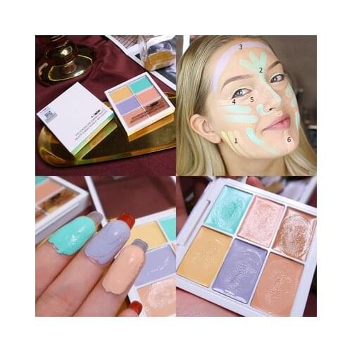 NEW Clearance 6 colors Face Concealer palette camouflage cream Contour palette makeup professional corrective maquiagem