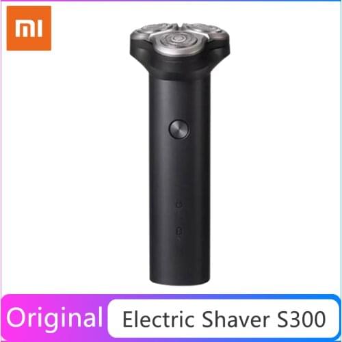 Original Xiaomi Mijia Electric Shaver S300 Black 3D Floating Veneer Double Cutter Head IPX7 Waterproof Type-C Charging