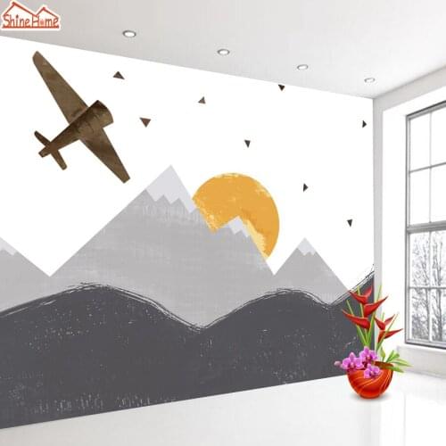 Custom 3D Creative Photo Wallpaper for Living Room Stereo Cartoon Airplane Nature Non-Woven Mural Kids Bedroom Wall Papers Decor