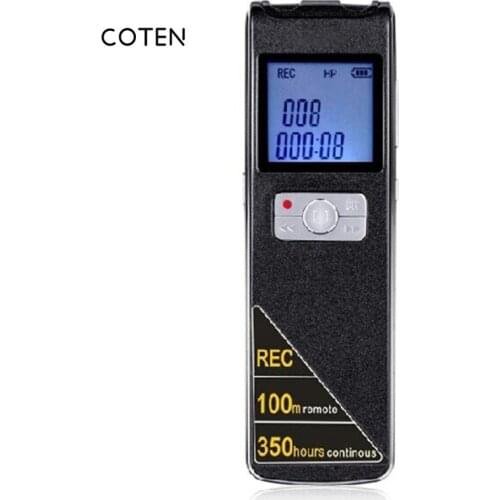 100 Meters Wireless Remote Recording Super Long-time 350 Hrs Professional USB Digital Audio Voice Recorder