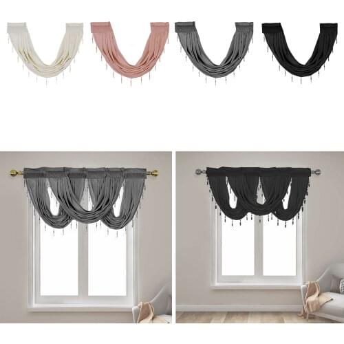 Cafe Curtains Polyester Kitchen Curtain Valances Fashion for Bathroom Living Room Windows Home Rod Pocket Small Curtains