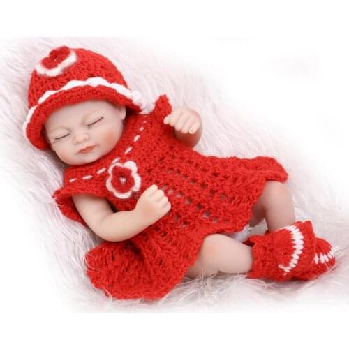 27cm Siliconel reborn dolls Baby Realistic Lifelike Babies accompany Reborn Dolls Emulation Dolls play house toy Appease doll