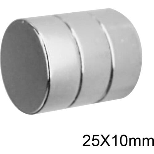 1~10PCS 25x10 mm Strong Cylinder Rare Earth Magnet 25mmX10mm Round Neodymium Magnets 25x10mm N35 Disc Magnet 25*10 mm