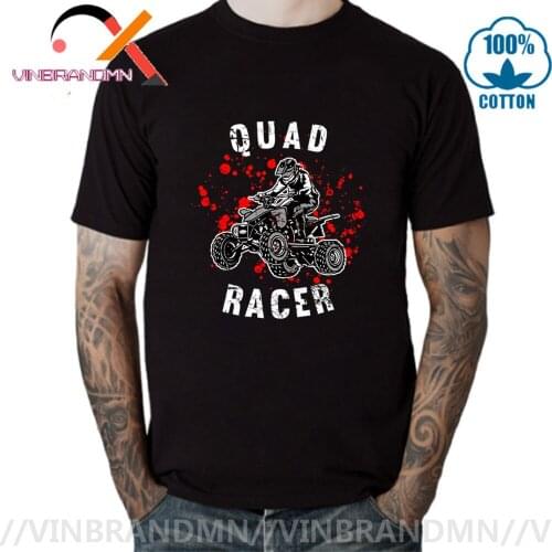 Vintage Splash Design Quad Racer T shirt men ATV Offroad Quad Motorbike T-shirt Quad Motorcycle tshirt ATV Quad Dirt Bike tshirt