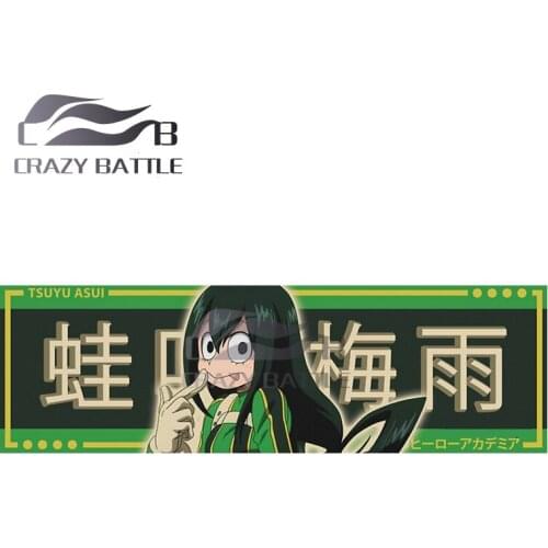 Crazy Battle 13cm x 4.3cm Tsuyu Drift Slap Car Stickers Windows Waterproof Decal Motorcycle Helmet Fine Laptop Bumper Decoration