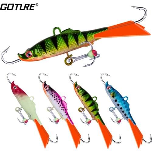 Goture Winter Jigs Winter Balancers 6.8cm 15g Luminous Bait Ice Fishing Tackle For Pike Perch