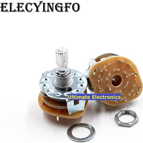 2pcs RS25 band switch switch potentiometer rotary switch 3 Pole 3 Position