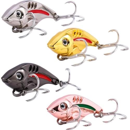 4Color 3D Eye Sinking Bionic Bait 10g/15g/20g Artificial Dolphin VIB Plastic Hard Bait Sea Fishing Lure 6# With Hook Wobbler