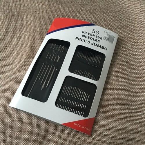55 Needles Household Silver Eye Assorted Sizes