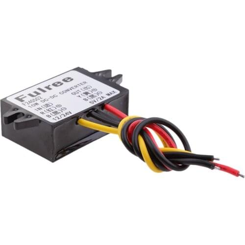 DC-DC 12V 24V to 5V 2A Buck Converter Voltage Regulator Power Supply Module Car/Vehicle LED