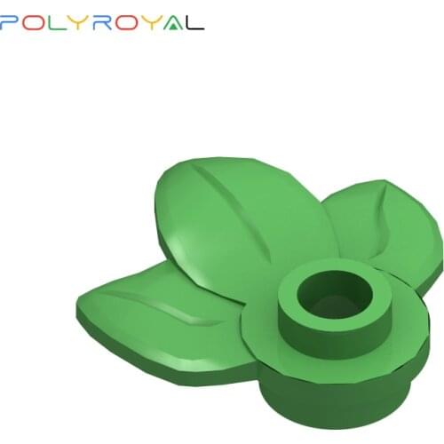 POLYROYAL Building Blocks parts 1x1 three-leaf flowers and plants 10 PCS MOC Compatible With brands toys for children 32607