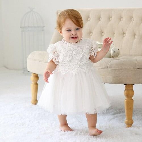 1 Year Old Birthday Baby Girl Dresses Lace Cute Party Vestido Formal 2021 Toddler Baby Girls Clothes for 6 12 24 Month RBF194002