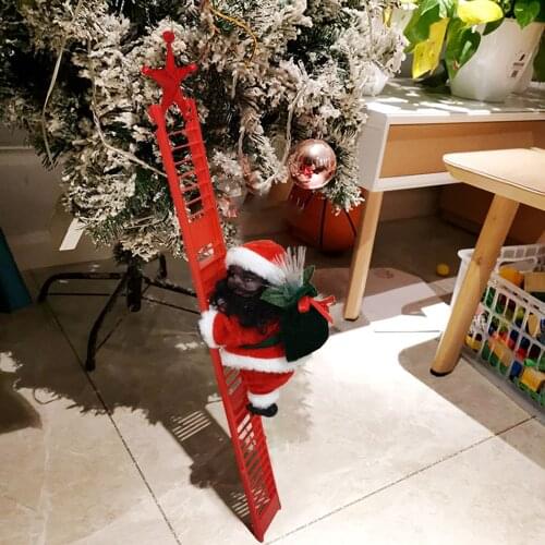 Electric Ladder Doll Old Man Statuette Decoration Gift Ornaments Creative Children Xmas Gifts Toy Christmas Old Man Doll
