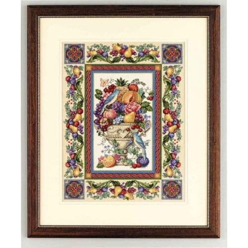 GG Gold Collection Beautiful Counted Cross Stitch Kit Elegant Tapestry Fruit and Flower Birds Bird dim 3793