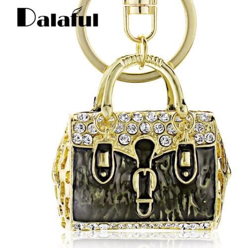 Exquisite Fashion HandBag Crystal Bag Pendant Key Holder Keyring Keychain For lovely Car Jewelry K187 New