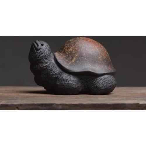 LUWU purple clay teapets tortoise tea decoration yixing zisha tea play