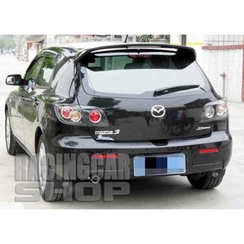 UNPAINTED MPS SPOILER LED Fit For MAZDA 3 HATCHBACK 5D 2003-2009 T007F