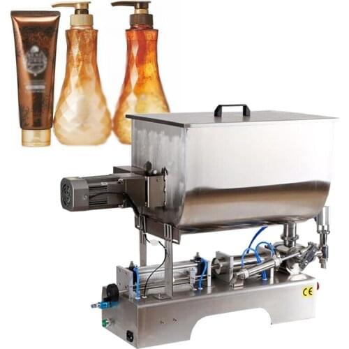 New Horizontal Paste Filling Machine High-quality Pneumatic U-type Stirring Filling Machine 110V/220V 10-30 bottles/minute