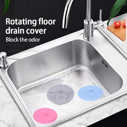 New Upgrade Kitchen Deodorant Anti-clogging Floor Drain Free Rotation Adjustment Plastic Soft Glue Sink Sewer Filter Floor Drain