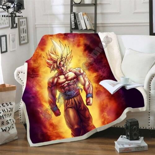 Anime 3D Printed Sherpa Blanket Couch Quilt Cover Travel Bedding Outlet Velvet Plush Fleece Blanket Bedspread style-7