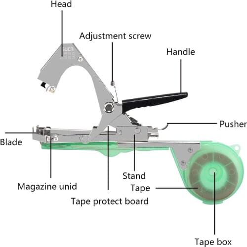 Garden Tools Garter Plants Plant Branch Hand Tying Binding Machine Minced Vegetable Tapetool Tapener Tapes Home Garden
