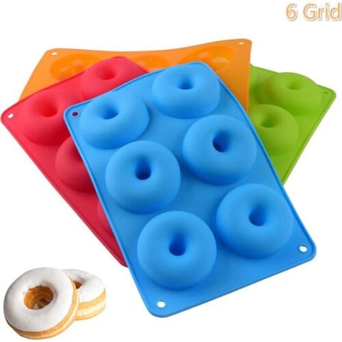 Silicone Donut Mold Strawberry Cake Mould Non-Stick Candy Doughnut Baking Pan Bakeware Tool