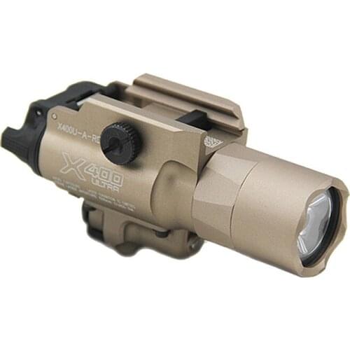 Tactical SF X400 Ultra LED Weapon Light With Red Laser Hunting X400U Pistol Rifle 400 Lumens White Light
