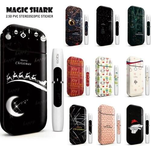 Magic Shark Film Christmas Sticker Film Skin Electronic Cigarette Cover Sticker For IQOS 2.4 Plus 1985-1994
