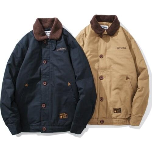 Winter Cotton Padded Mens Lapel Fashion Work Clothes Outdoor Trekking Camping Cycling Sport Warm Loose Thin Jacket Slim Coat