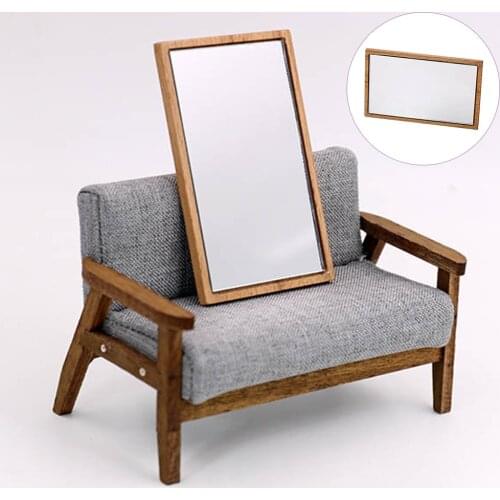 1:12 Miniature Dressing Mirror Fitting Room Furniture Supplies Scenery Decor