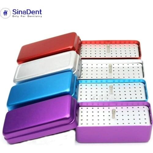 1Pcs Dental Disinfection Box 72 Holes Endo Box Dental Diamond Burs Holder Autoclave Sterilizer Case Burs For Oral Care Tools