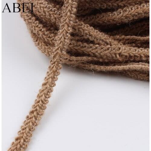10Yards 12mm Braided Linen Cords Jute Rope String Hemp Lace Ribbon DIY Burlap Tape Crafts Scrapbooking Decoration