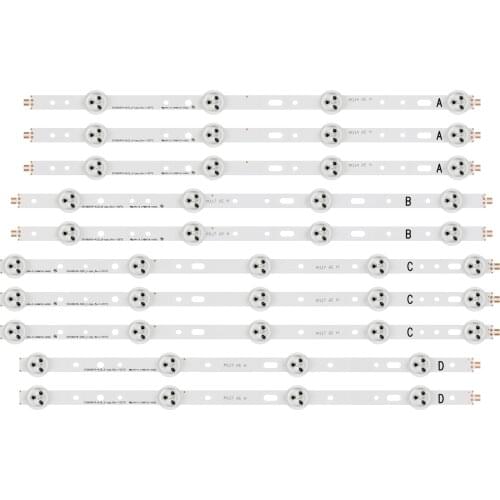 100%New 10 Pieces/set LED backlight strip SVS400A79 4LED A B D 5LED C type Rev.1 120712 40D1333B 40L1333B 40PFL3208T LTA400HM23