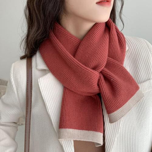 2021 New Winter Scarf For Women Fashion Knitted Shawls Wraps Warm Female Long Solid Scarves Luxury Foulard Autumn Girl Gift