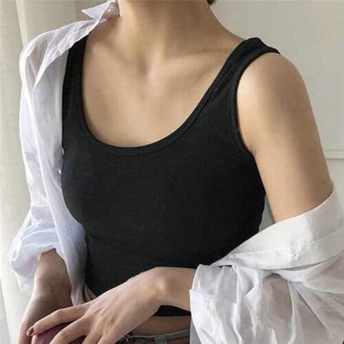 2021 Tank Top Women Summer Crop Tops Casual Sleeveles Beach Tops Streetwear Ladies Sexy Crop Tops Debardeur Femme