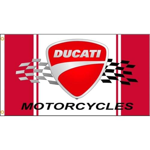 3X5 Ft DUCATI Motorcycle Flag Polyester Printed Flags and Banners for Decor
