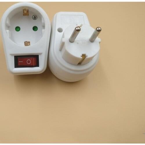 5PCS EU Plug Socket Adapter Socket Outlet With Switch, Adapter Plug With Child Safety Lock