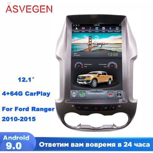 Tesla Screen 12.1'' 2G Ram 32GB For Ford Ranger 2010-2015 Multimedia Player GPS Navigation With Quad Core Car DVD Radio Player