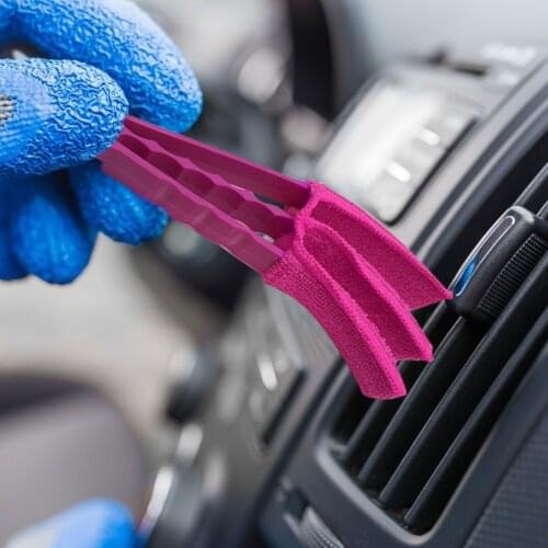 Car Clean Brush Window Blind Cleaner Double Ended Car Vent Duster Gap Brush Cleaning Clip Head New Cleaning Brush Dropshipping